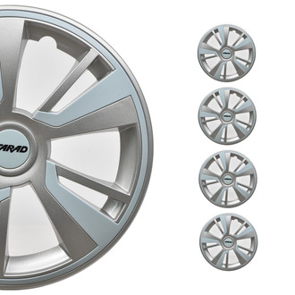 OMAC® - 14" Gray with Light Blue Insert Wheel Covers