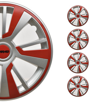 OMAC® - 14" Gray with Red Insert Wheel Covers