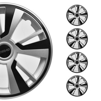 OMAC® - 14" Gray with Black Insert Wheel Covers