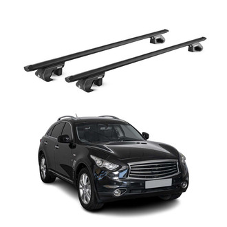 OMAC® - Black Raised Roof Rails Cross Bars