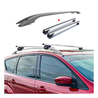OMAC® - Gray Silver Roof Racks and Rails Set