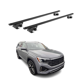 OMAC® - Black Raised Roof Rails Cross Bars