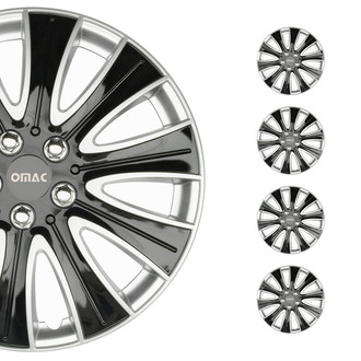 OMAC® - 15" Silver Black Wheel Covers