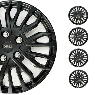 OMAC® - 16" Black Silver Wheel Covers