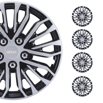 OMAC® - 14" Black Silver Wheel Covers