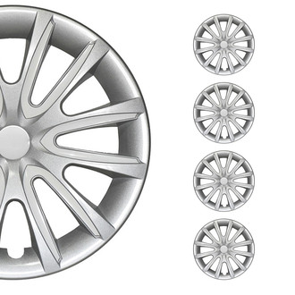 OMAC® - 15" Audi Gray White Gloss Wheel Covers