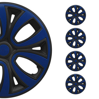 OMAC® - 15" Toyota Black Matt Dark Blue Matte Wheel Covers