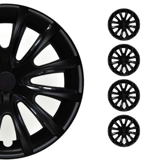 OMAC® U001953 - 14" Toyota Black Matt Matte Wheel Covers