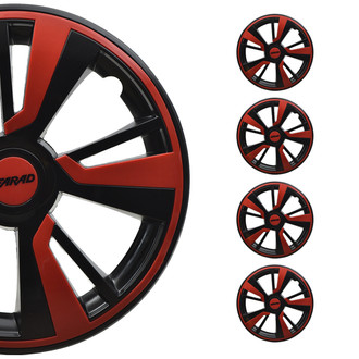 OMAC® U015209 - 16" Chevrolet Red Black Gloss Wheel Covers