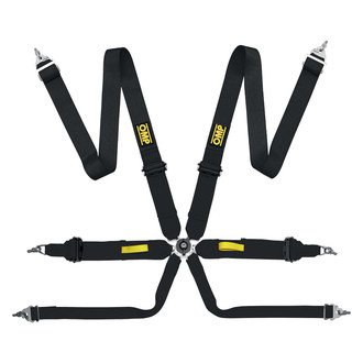 OMP® - 6-Point Tecnica 3 FIA Safety Harness Set, Black