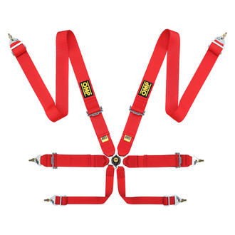 OMP® - 6-Point FIA 8853/2016 Saloon Safety Harness Sets, Red