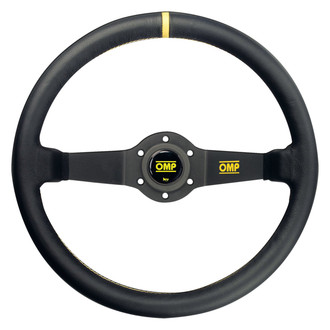 OMP® - 2-Spoke Rally Series Racing Steering Wheel with Yellow Center Mark