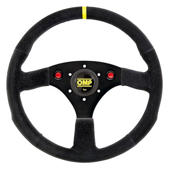 OMP® OD0-2042-A02-071 - 3-Spoke 320 ALU SP Series Racing Steering Wheel with Center Hole Perforation