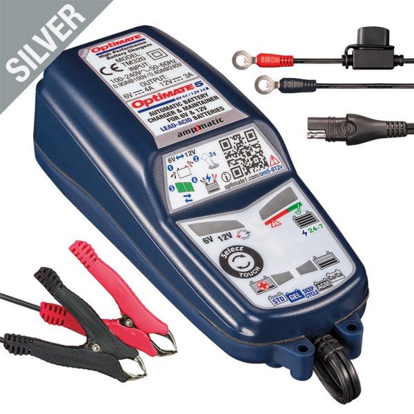OptiMate® - Silver Series 12 V Portable 8-Step Sealed Battery Saving Charger and Maintainer