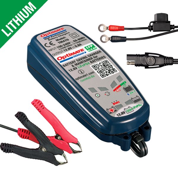 OptiMate® - OptiMATE Lithium 4s™ 12.8 V Compact 8-Step Automatic Battery Charger and Tester with Maintainer