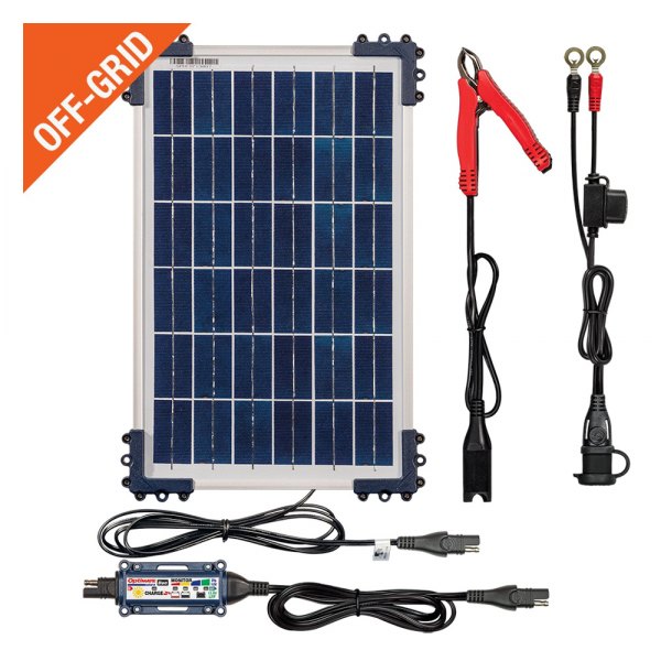 OptiMate® - DUO™ 12 V/12.8 V 6-Step Sealed Battery Saving Charger and Maintainer with 40 W Solar Panel