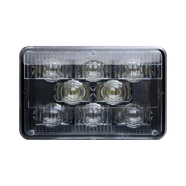 Optronics® - 4x6" Rectangular Black LED Headlight