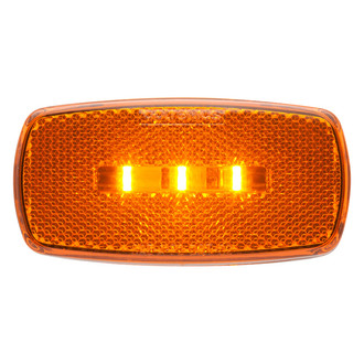 Optronics® - MCL32 Series 4" Amber Oblong Surface Mount LED Clearance Side Marker Light with Reflex