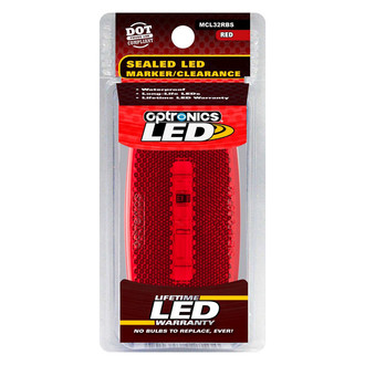 Optronics® - MCL32 Series Red Oblong Surface Mount LED Clearance Marker Lights
