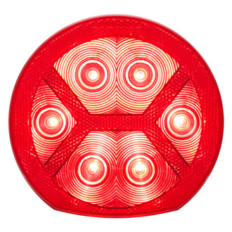 Optronics® - Passenger Side RVSTL10 Series 5.9" Red Round Surface Mount LED Combination Light