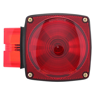 Optronics® - Driver Side ST5 Series 6.1" Combination Red Square Stud Mount Combination Tail Light with License Illuminator