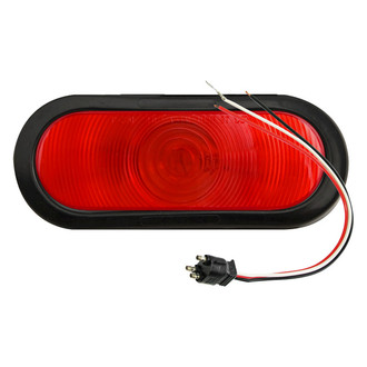 Optronics® - ST70 Series 6" Sealed Red Oval Grommet Mount Combination Tail Light