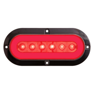 Optronics® - STL111Series 6" Red Oval Flange Mount Tail Lights
