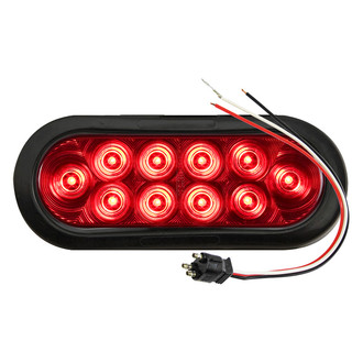 Optronics® - STL74 Series 6" Sealed Red Oval Grommet Mount LED Combination Tail Light