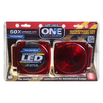 Optronics® - STL008/009 Series Red Square Stud Mount LED Tail Lights