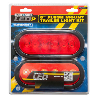 Optronics® - STL12 Series 6" Red Oval Grommet Mount LED Combination Tail Lights