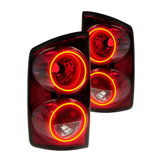Oracle Lighting® - Driver and Passenger Side Chrome/Red Euro Tail Lights