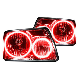 Oracle Lighting® - Chrome Crystal Headlights with Red SMD LED Halos Preinstalled