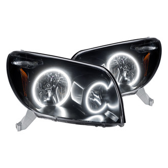 Oracle Lighting® - Black Crystal Headlights with White SMD LED Halos Preinstalled