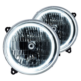 Oracle Lighting® - Chrome Crystal Headlights with White SMD LED Halos Preinstalled