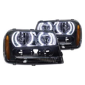 Oracle Lighting® - Black Crystal Headlights with White SMD LED Halos Preinstalled