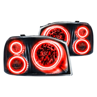 Oracle Lighting® - Black Crystal Headlights with Red SMD LED Halos Preinstalled