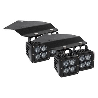 Oracle Lighting® - Fog Light Location Mounted 3" 4x20W Square Spot Beam LED Light Kit