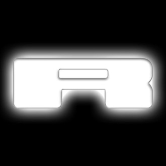 Oracle Lighting® - "R" Matte White LED Illuminated Letter Badge