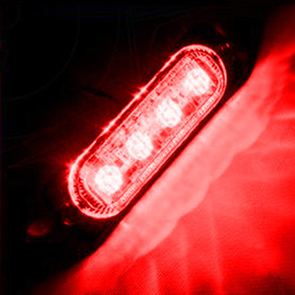 Oracle Lighting® - 4-LED Slim Bolt-On Mount Red Strobe Light