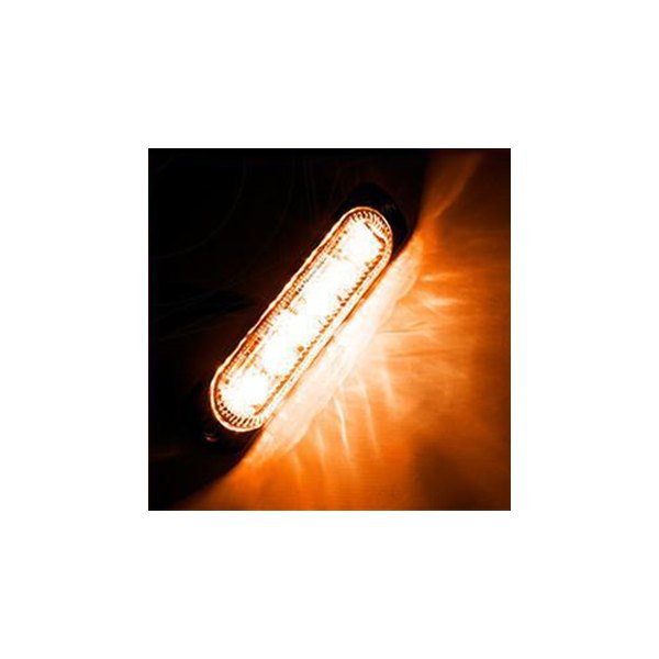 Oracle Lighting® - 6-LED Slim Bolt-On Mount Amber Strobe Light