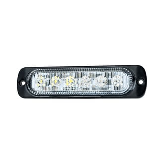Oracle Lighting® - 6-LED Slim Bolt-On Mount Amber/White Strobe Light