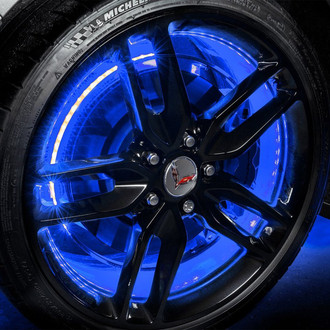 Oracle Lighting® - 16.5" Illuminated Blue Double LED Wheel Kit
