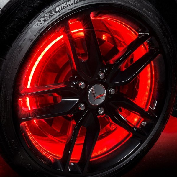  Oracle Lighting® - 16.5" Illuminated Red Double LED Wheel Kit