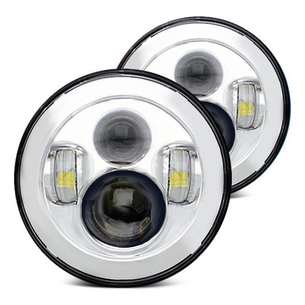 Oracle Lighting® - 7" Round Chrome Projector LED Headlights