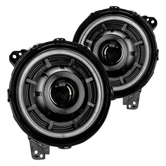 Oracle Lighting® - 7" Round Matte Black Oculus™ Halo Projector Bi-LED Headlights