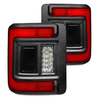 Oracle Lighting® - Driver and Passenger Side Black/Red LED Tail Lights