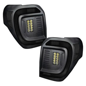 Oracle Lighting® - Driver and Passenger Side Black Red/Smoke Sequential Fiber Optic LED Tail Lights