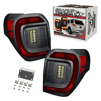 Oracle Lighting® - Driver and Passenger Side Black/Red Sequential Fiber Optic LED Tail Lights