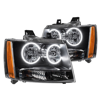 Oracle Lighting® - Black Crystal Headlights with White SMD LED Halos Preinstalled