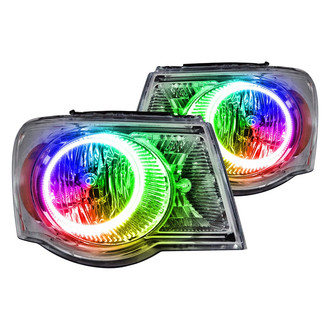 Oracle Lighting® - Chrome Crystal Headlights with ColorSHIFT Bluetooth SMD LED Halos Preinstalled